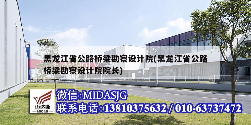 黑龍江省公路橋梁勘察設(shè)計(jì)院(黑龍江省公路橋梁勘察設(shè)計(jì)院院長(zhǎng))