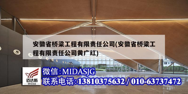 安徽省橋梁工程有限責(zé)任公司(安徽省橋梁工程有限責(zé)任公司黃廣紅)